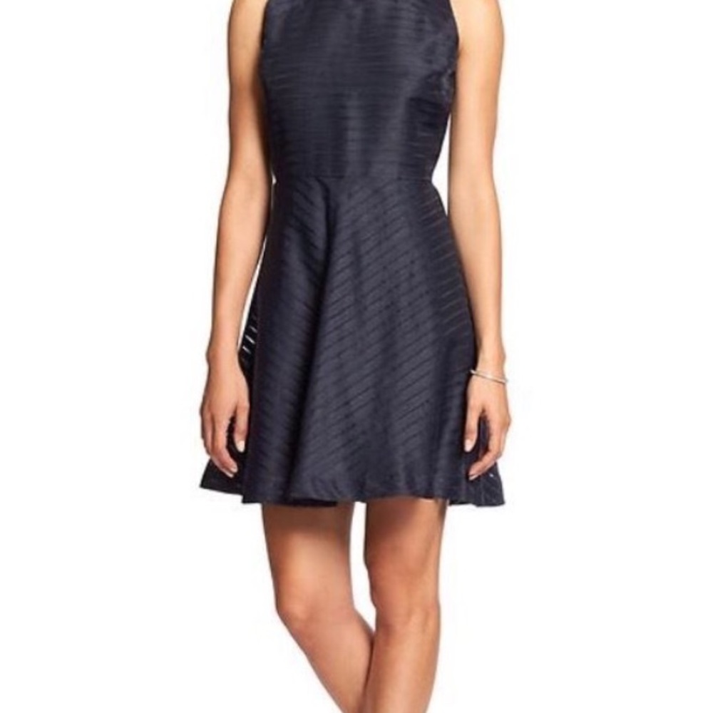 Banana Republic Navy fit and flare dress Size 2p